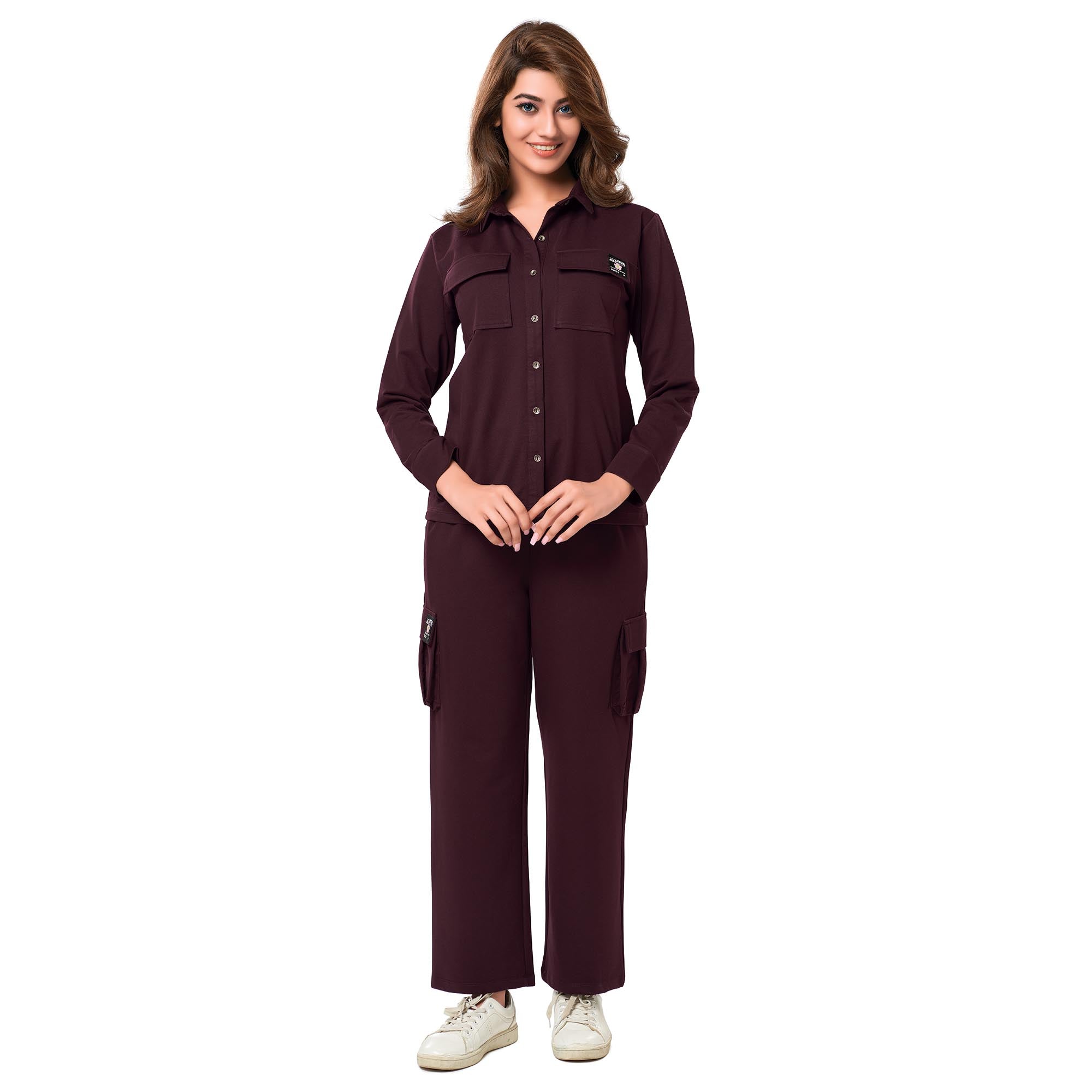 FRONT_578cad4a-8259-4c80-97b5-361e90ebb5d7 SCS 24058 - Blissful Maroon Co-ord Set - Image 1