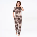 R-CS-19724 - Earthy Chic Modern Abstract Printed Brown Set