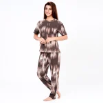 R-CS-19724 - Earthy Chic Modern Abstract Printed Brown Set - Image 2