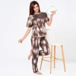R-CS-19724 - Earthy Chic Modern Abstract Printed Brown Set - Image 3