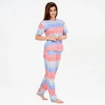 R CS 19727 - Playful Peach Geometric Abstract Lounge Set - Image 3
