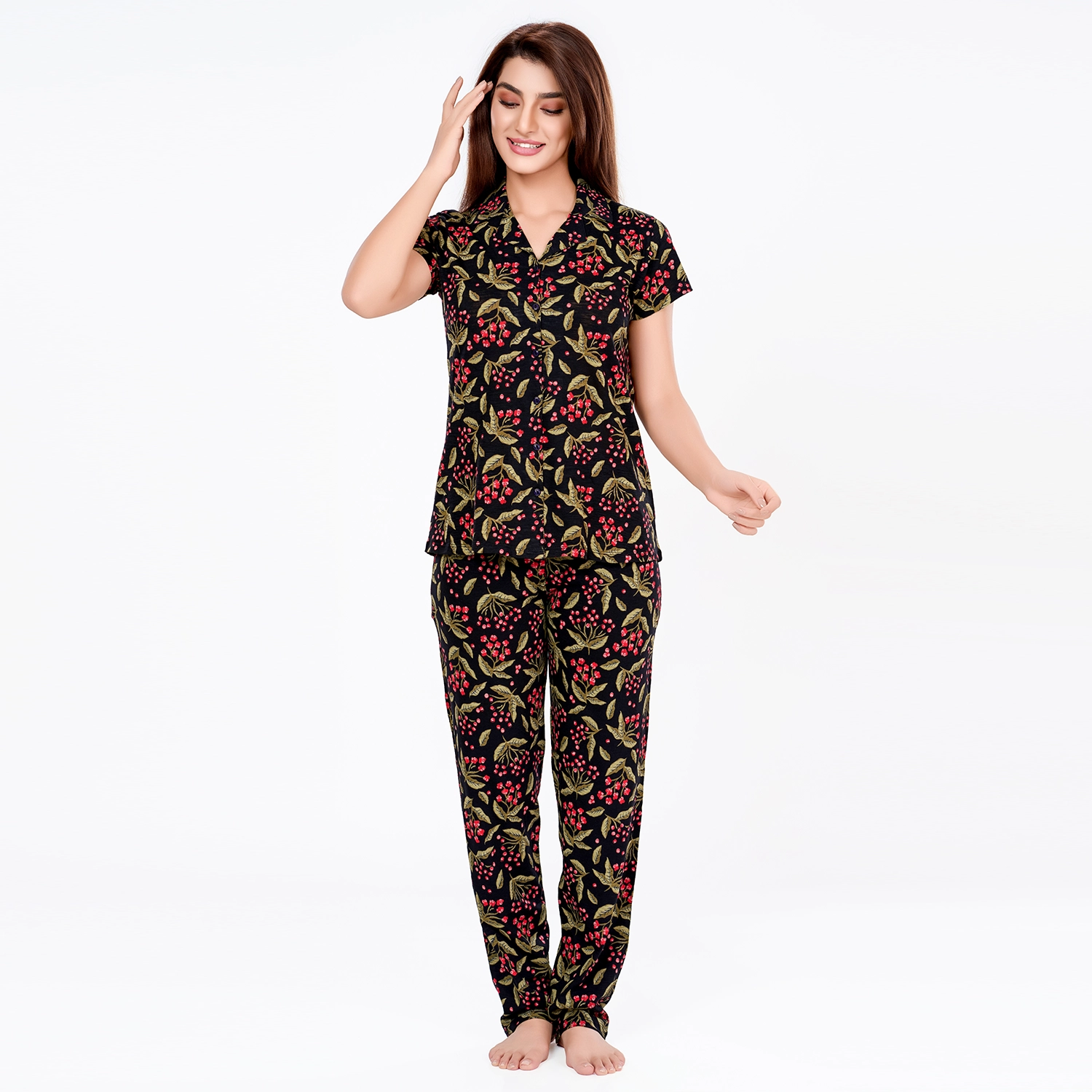 R-PJ-19430 (1) R PJ 19430 - Classic Ease Shirt Pyjama Set - Image 1