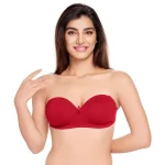 Cotton Plain Mold Padded T-shirt Bra 1230 Maroon