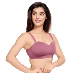 4545-Non Wired Full Cover Padded Strapless Bra-Onion Pink