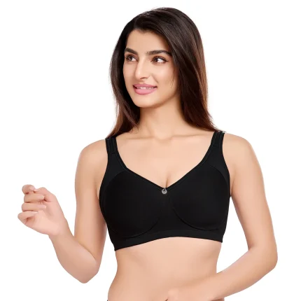 3636-Non Wired Full Cover Padded Bra-Black