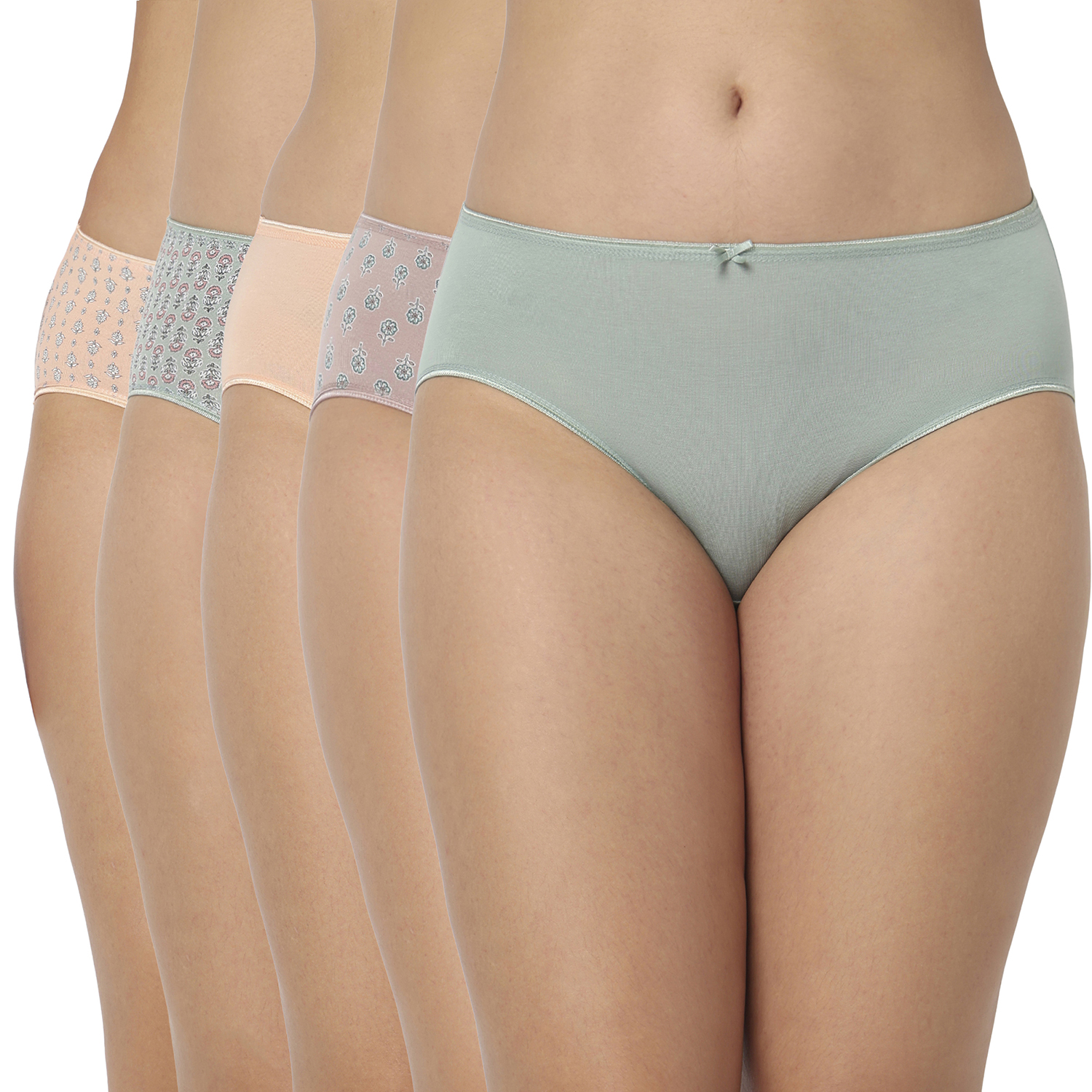 Combo Pack 5 (1) 7348 - Pack of 5 Women’s Cotton Hipster Panties - Image 1