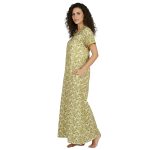 JSS 12064 - Printed Cotton Nighty for Women – Square Neck, Half Sleeves - Image 17