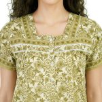 JSS 12064 - Printed Cotton Nighty for Women – Square Neck, Half Sleeves - Image 19
