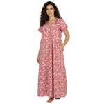 JSS 12064 - Printed Cotton Nighty for Women – Square Neck, Half Sleeves - Image 10