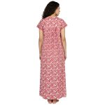 JSS 12064 - Printed Cotton Nighty for Women – Square Neck, Half Sleeves - Image 11