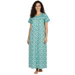 JSS 12064 - Printed Cotton Nighty for Women – Square Neck, Half Sleeves - Image 22