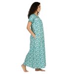 JSS 12064 - Printed Cotton Nighty for Women – Square Neck, Half Sleeves - Image 23