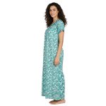 JSS 12064 - Printed Cotton Nighty for Women – Square Neck, Half Sleeves - Image 24