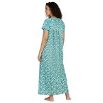 JSS 12064 - Printed Cotton Nighty for Women – Square Neck, Half Sleeves - Image 25