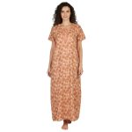 JSS 12069 - Printed Poly-Viscose Nighty for Women – Round Neck, Half Sleeves - Image 14