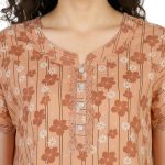 JSS 12069 - Printed Poly-Viscose Nighty for Women – Round Neck, Half Sleeves - Image 18