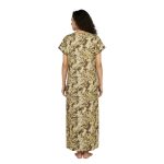JSS 12075 - Printed Poly-Viscose Nighty for Women – Round Neck, Half Sleeves - Image 17