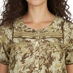 JSS 12075 - Printed Poly-Viscose Nighty for Women – Round Neck, Half Sleeves - Image 18