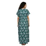 JSS 12089 - Printed Poly-Viscose Nighty for Women – Round Neck, Half Sleeves - Image 11