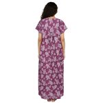JSS 12089 - Printed Poly-Viscose Nighty for Women – Round Neck, Half Sleeves - Image 18