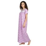 JSS 12093 - Printed Cotton Nighty for Women – Square Neck, Half Sleeves - Image 24
