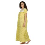 JSS 12093 - Printed Cotton Nighty for Women – Square Neck, Half Sleeves - Image 10