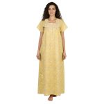 JSS 13001 - Printed Poly-Viscose Nighty for Women – Square Neck, Half Sleeves - Image 2