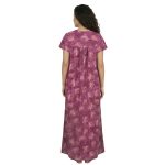 JSS 13003 - Printed Poly-Viscose Nighty for Women – Square Neck, Half Sleeves - Image 18