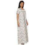 JSS 12013-Printed Poly Viscose Square Neck Half Sleeved Nighty - Image 14