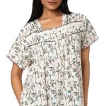 JSS 12013-Printed Poly Viscose Square Neck Half Sleeved Nighty - Image 16