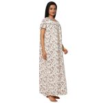 JSS 12013-Printed Poly Viscose Square Neck Half Sleeved Nighty - Image 8