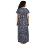 SCH460913 - Printed Poly-Viscose Nighty for Women – Square Neck, Half Sleeves - Image 18