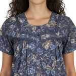 SCH460913 - Printed Poly-Viscose Nighty for Women – Square Neck, Half Sleeves - Image 19