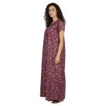 SCH460913 - Printed Poly-Viscose Nighty for Women – Square Neck, Half Sleeves - Image 10