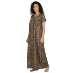 SCH460913 - Printed Poly-Viscose Nighty for Women – Square Neck, Half Sleeves - Image 4