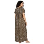 SCH460913 - Printed Poly-Viscose Nighty for Women – Square Neck, Half Sleeves - Image 5