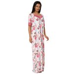 SCK 420105-Printed Cotton Knit Nighty U-Neck Half Sleeves - Image 4