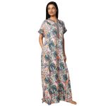 SCR 460042-Printed Rayon Half Sleeved Nighty - Image 4
