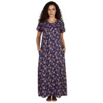 SCR460856 - Printed Poly-Viscose Nighty for Women – Round Neck, Half Sleeves - Image 9