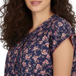 SCR460856 - Printed Poly-Viscose Nighty for Women – Round Neck, Half Sleeves - Image 13